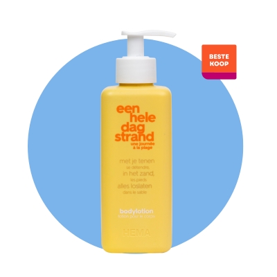 HEMA Bodylotion een hele dag strand